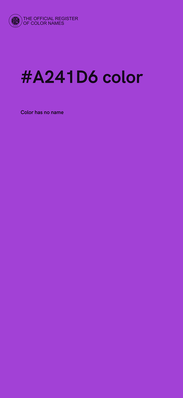 #A241D6 color image