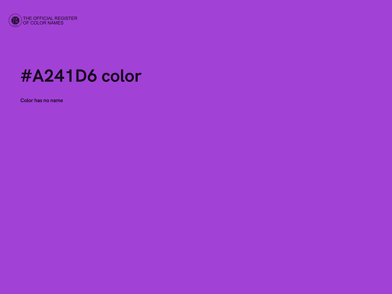 #A241D6 color image