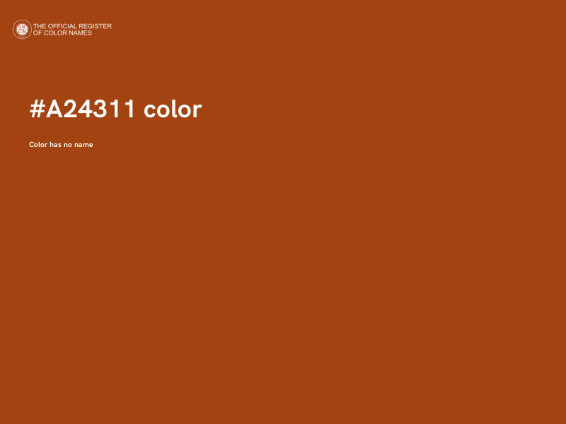 #A24311 color image