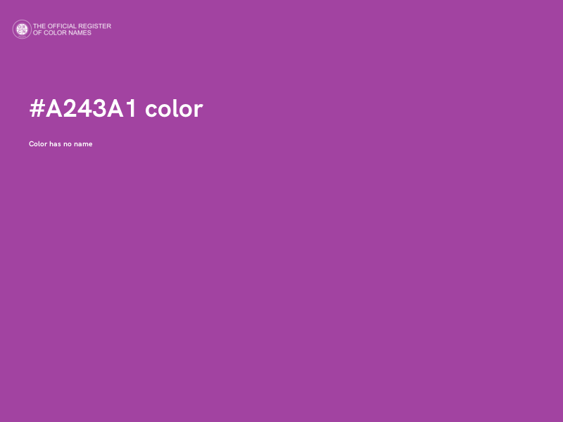 #A243A1 color image
