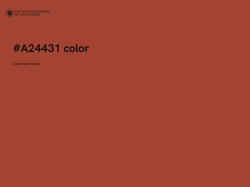 #A24431 color image