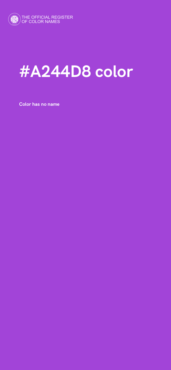 #A244D8 color image