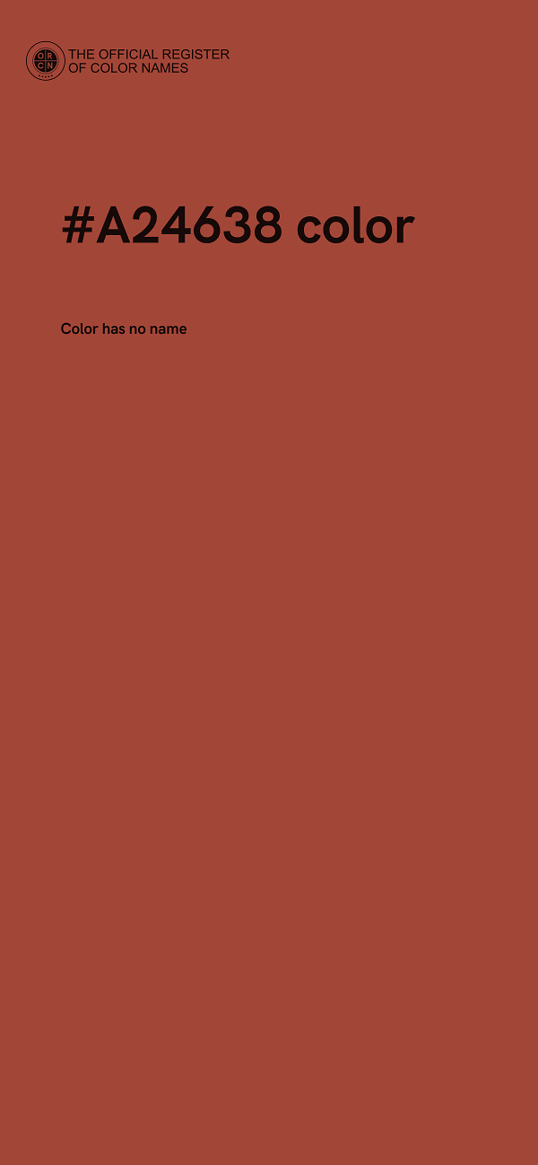 #A24638 color image
