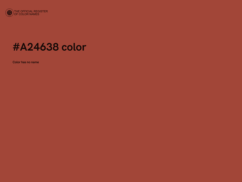 #A24638 color image