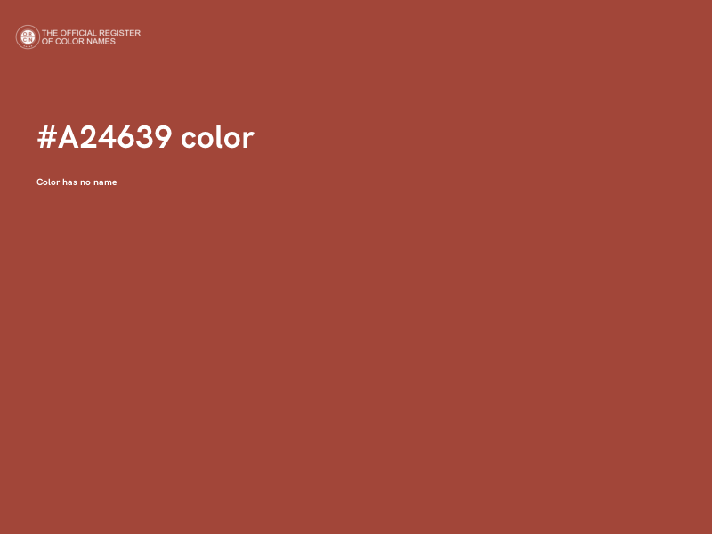 #A24639 color image