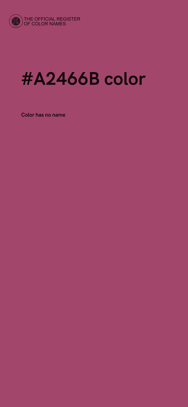 #A2466B color image