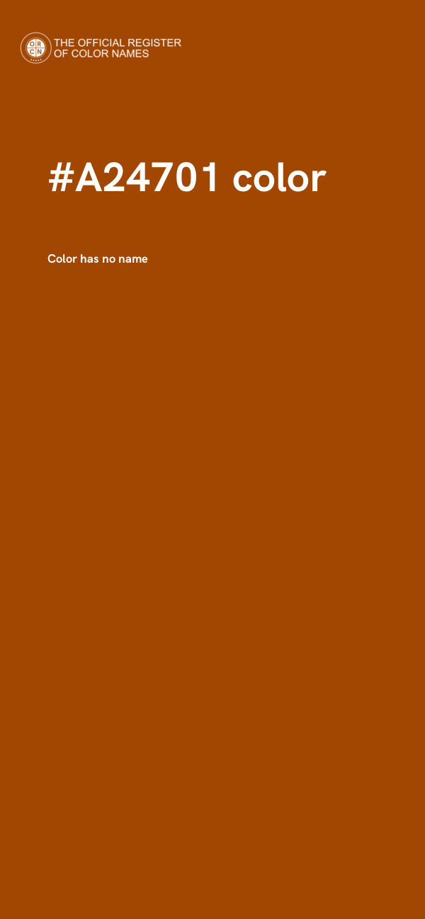 #A24701 color image