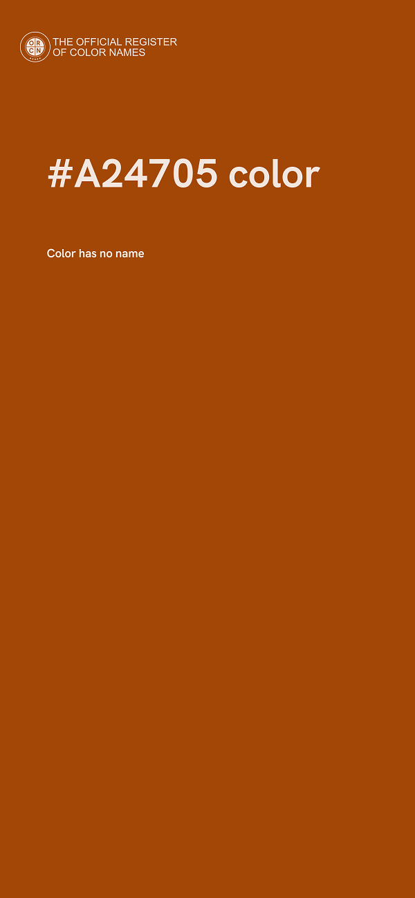 #A24705 color image