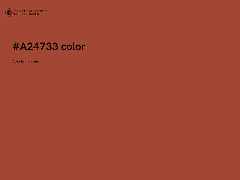 #A24733 color image