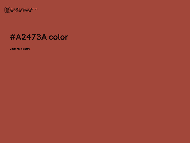 #A2473A color image