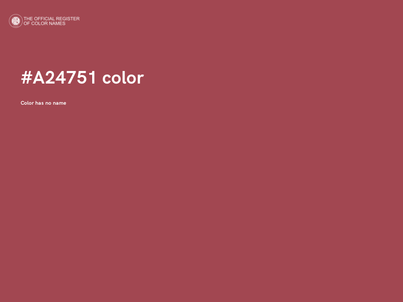 #A24751 color image