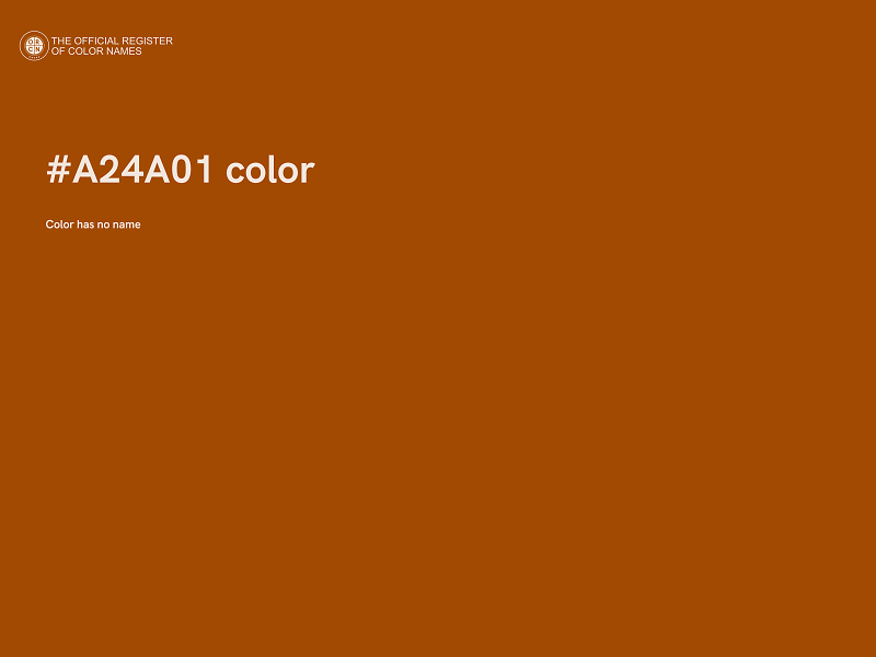 #A24A01 color image