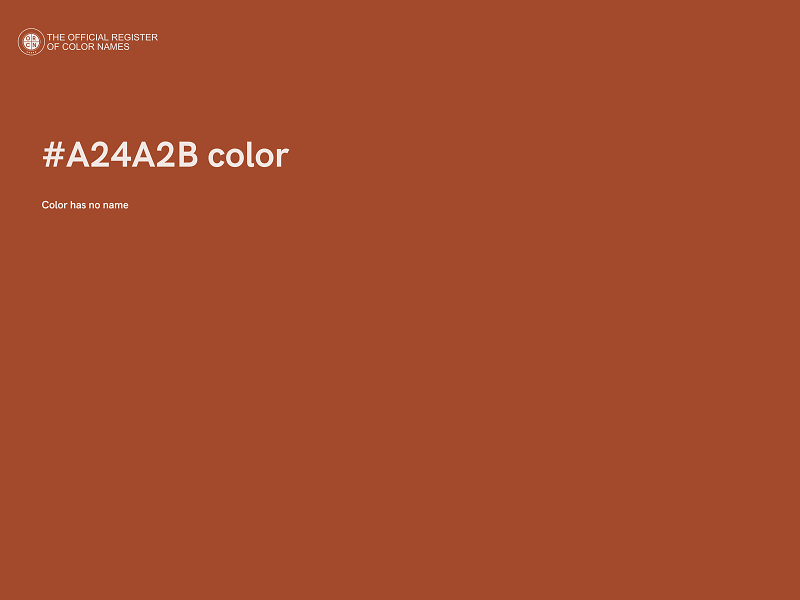 #A24A2B color image