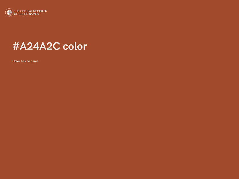 #A24A2C color image