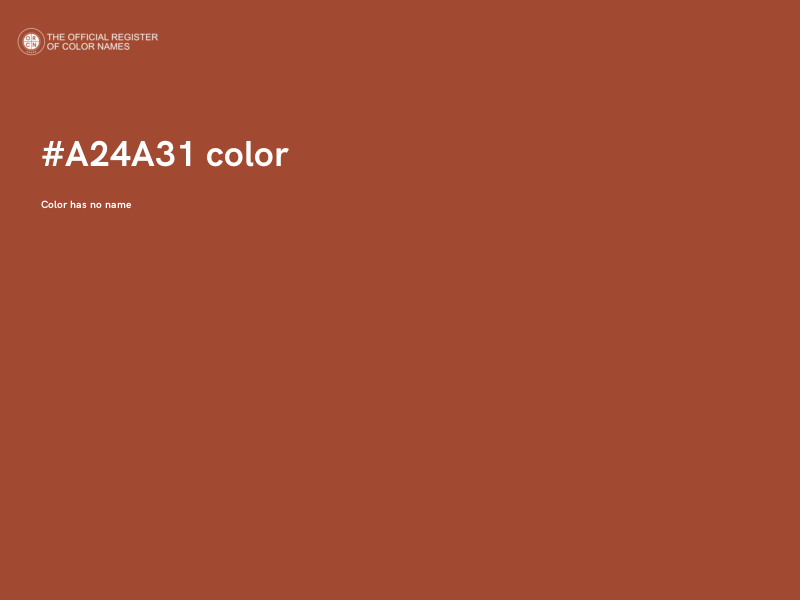 #A24A31 color image