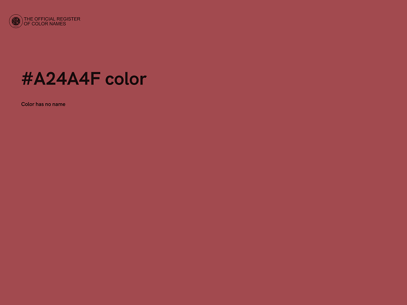 #A24A4F color image