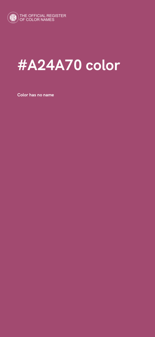 #A24A70 color image