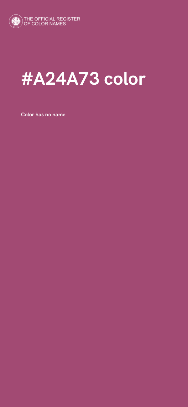 #A24A73 color image