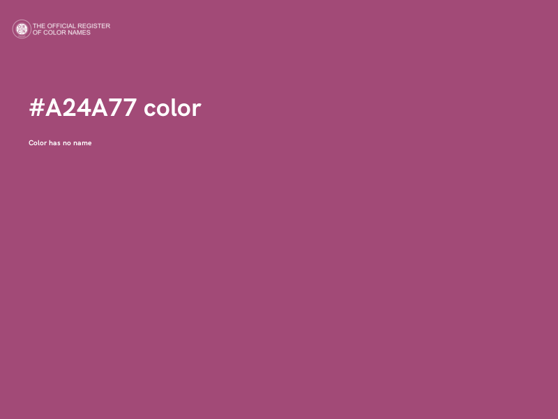 #A24A77 color image