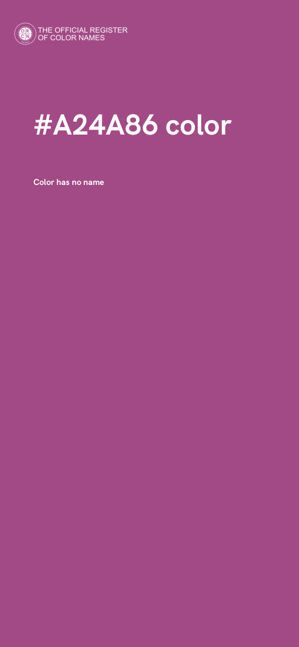 #A24A86 color image
