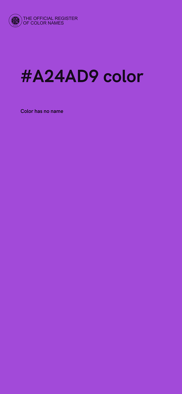 #A24AD9 color image