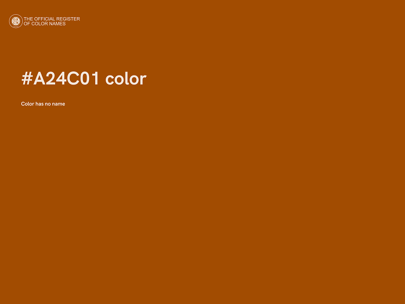 #A24C01 color image