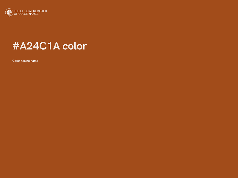 #A24C1A color image