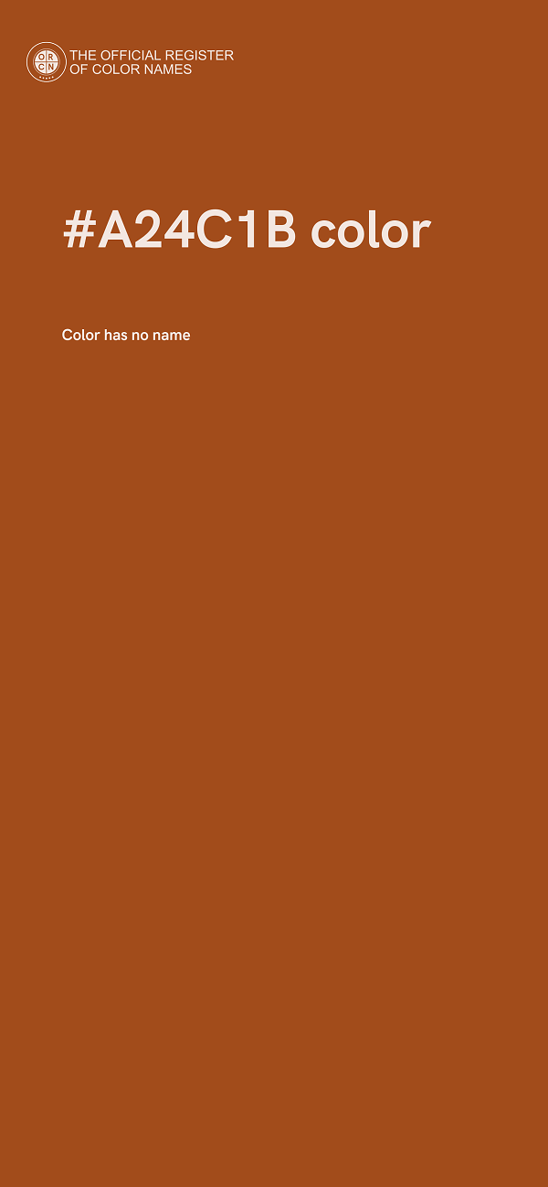 #A24C1B color image