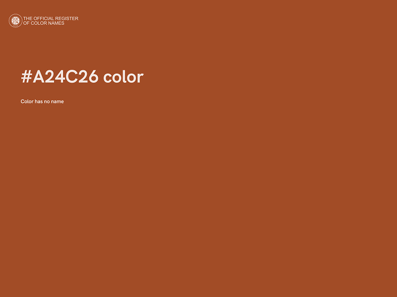 #A24C26 color image