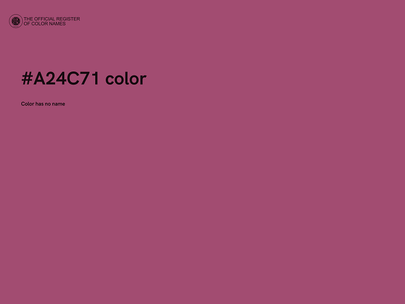 #A24C71 color image