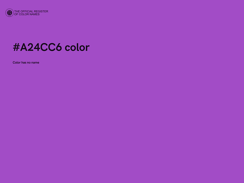 #A24CC6 color image