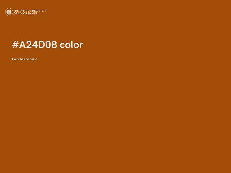 #A24D08 color image