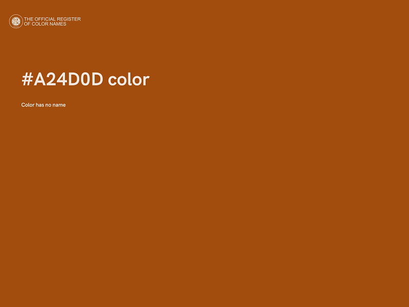 #A24D0D color image