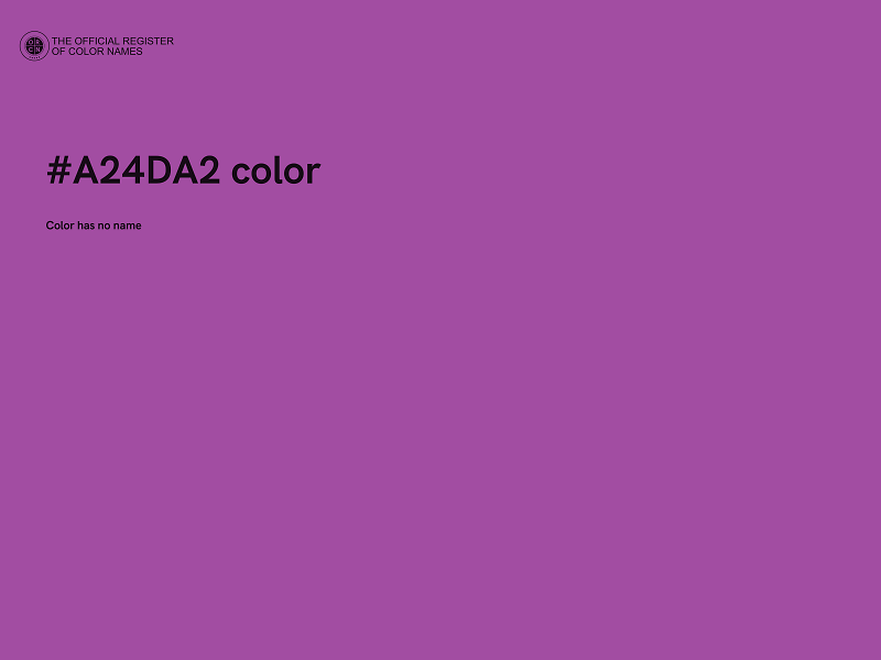 #A24DA2 color image