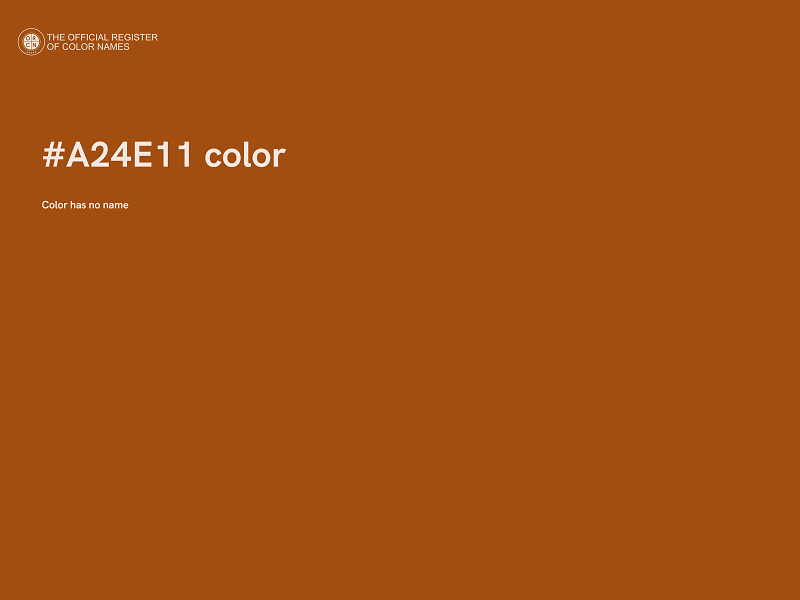 #A24E11 color image