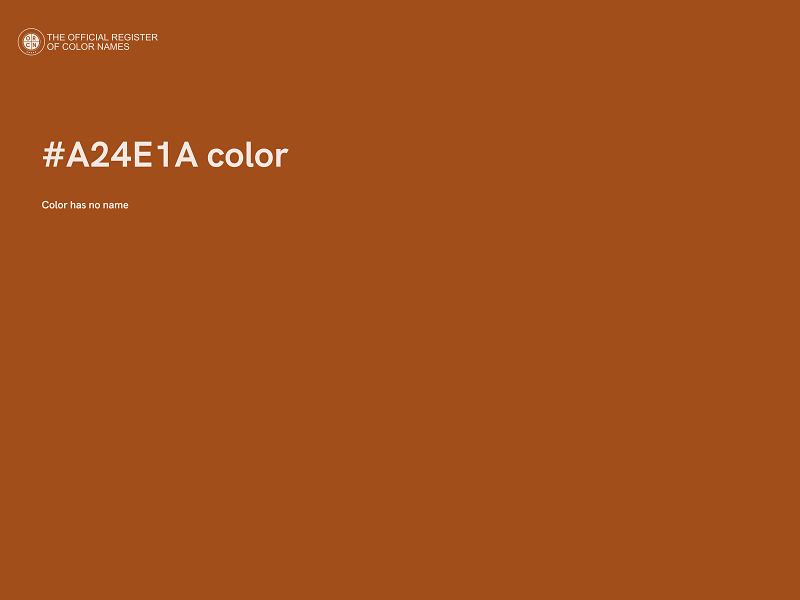 #A24E1A color image