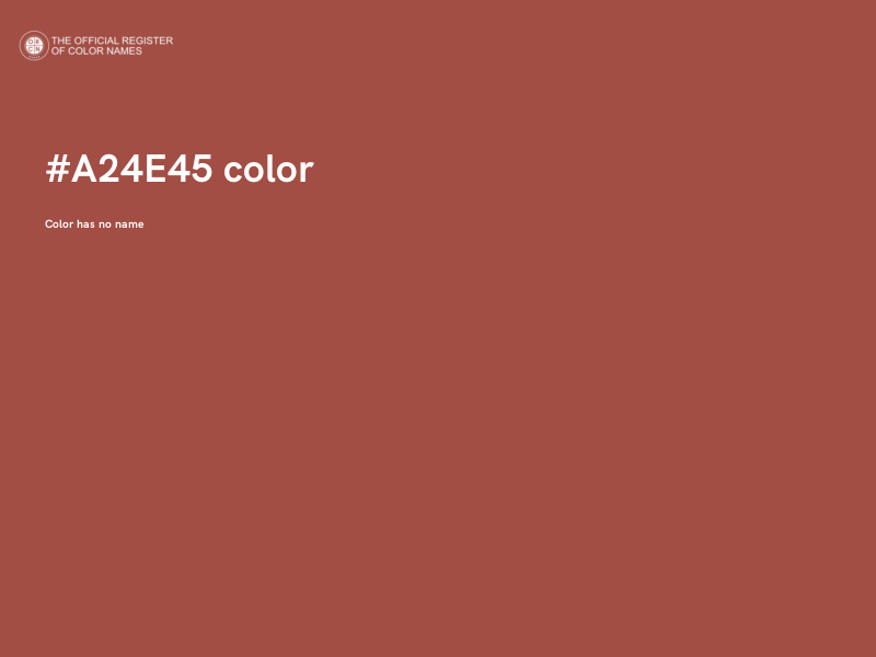 #A24E45 color image