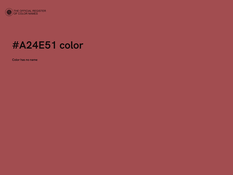 #A24E51 color image