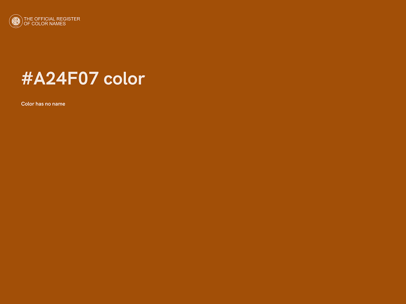 #A24F07 color image