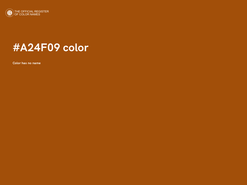 #A24F09 color image