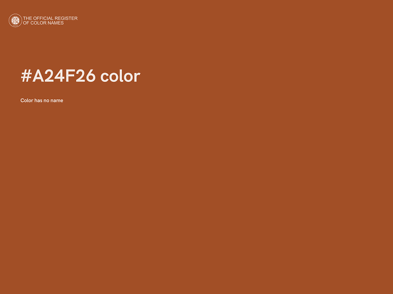 #A24F26 color image