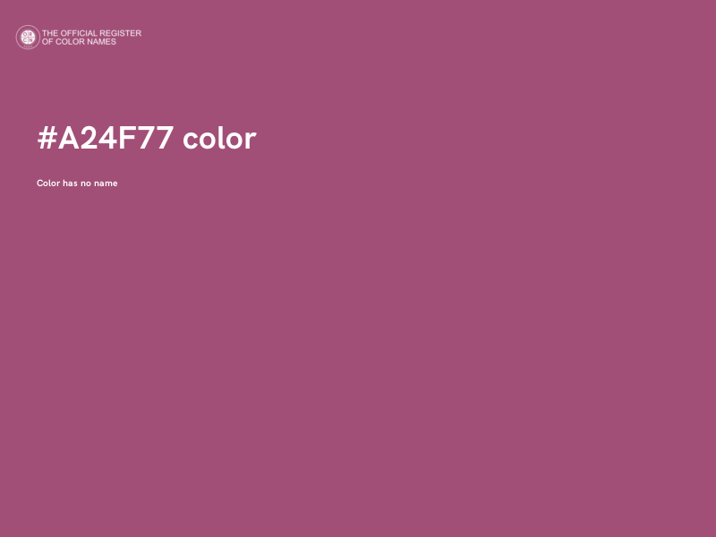 #A24F77 color image
