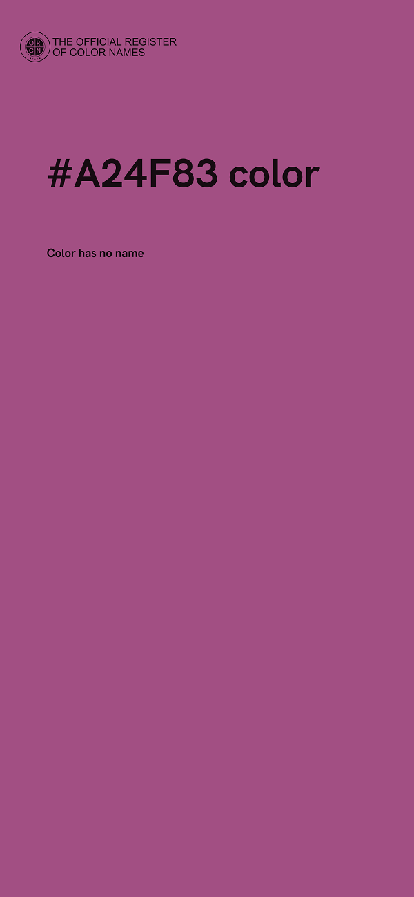 #A24F83 color image