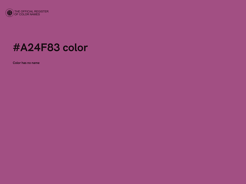 #A24F83 color image