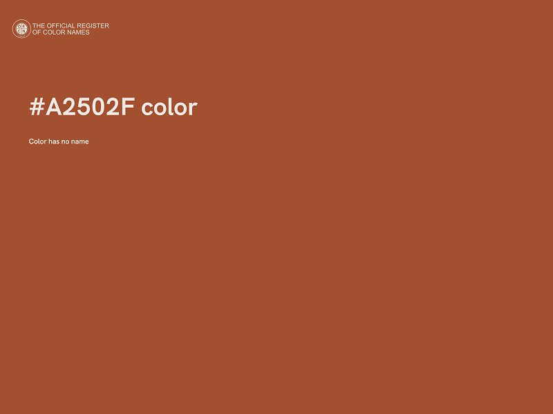 #A2502F color image