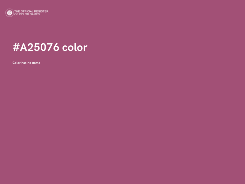 #A25076 color image