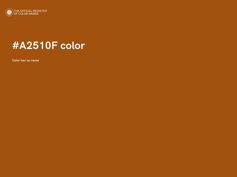 #A2510F color image