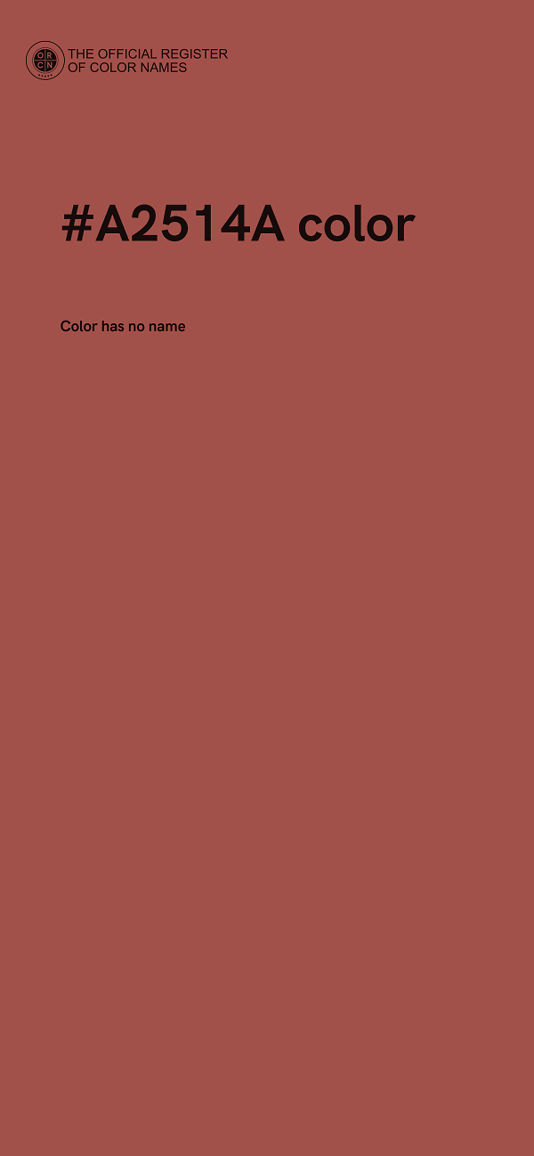 #A2514A color image