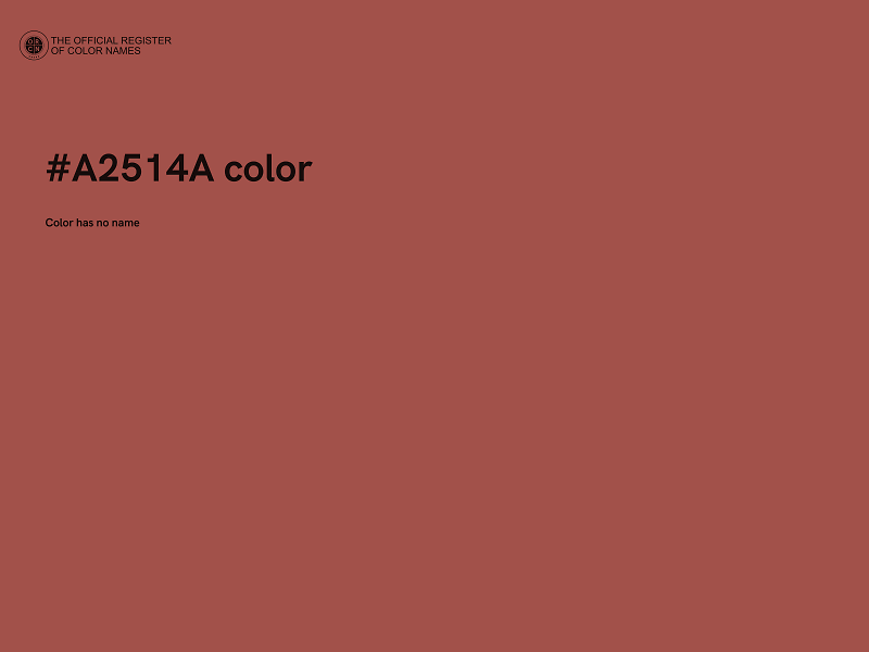 #A2514A color image
