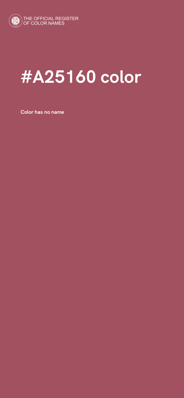 #A25160 color image
